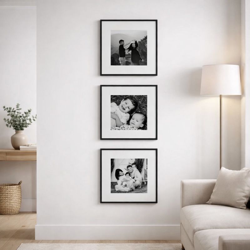 Kit 3 Quadros COM SUAS FOTOS JÁ IMPRESSAS